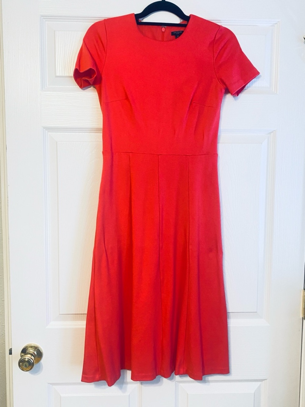 Classic Pink Short-Sleeve Fit & Flare Dress